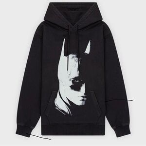 Batman X Midnight Studios Midnight Art DEPT Black Hoodie Oversized Cotton L/XL